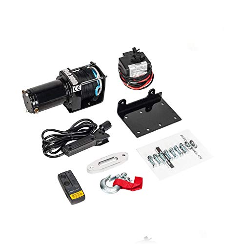 Electric Winch 12V 3000LBS/1361KGS Recovery Winch for Trailer Truck SUV ATV Synthetic Rope With Wireless Remote Control Kit