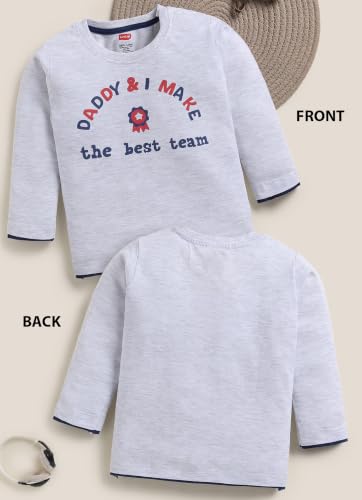 Image of LuvLap Baby Boys Regular Fit 100% Cotton Full Sleeves Boys T-Shirt Set Pack of 4