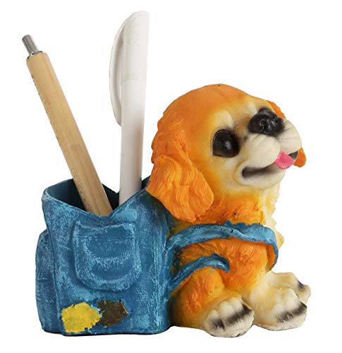 Image of TIED RIBBONS Cute Dog Decorative Pen Stand for Gift office Desk Kids Study Table (11.5 cm X 9 cm X 11 cm, Multicolor)