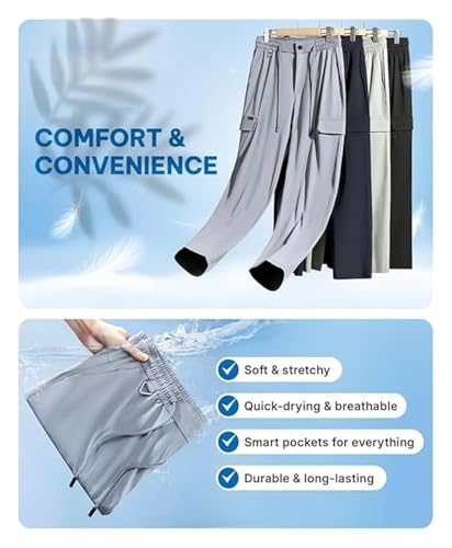 Risacharm Pants for Men, Comforflex - Men's Multi-Pocket Stretch Comfort Outdoor Casual Pants3