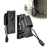 Lamborsafe ラジオホルスター デューティーベルト用 ラジオホルダー 警察 警備隊 ベルトクリップアクセサリー トランシーバーホルダー 最大2.3インチのベルト用 - Motorola APX、Kenwood、BaoFeng、Midlandラジオに対応