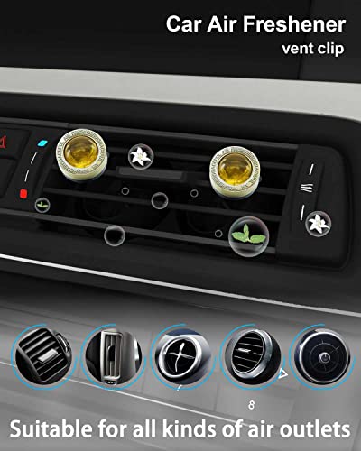 Ikeda Aroma Car Air Freshener Vent Clips | 12Ml White Musk Scent Perfume Diffuser | Car Fresheners For Men Women | Last Up To 90 Days Fragrance | Fresh Smell Odor Eliminator | Auto Truck Refreshers #TOP4