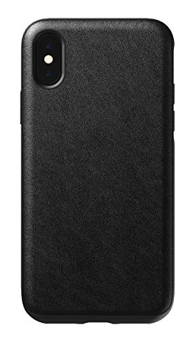 Nomad Rugged Case for iPhone XS | Black Horween Leather
