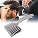 Barber Fade Combs Professional Hair Cutting Comb Heat Resistant Comb Curved Positioning Flat Top Comb Barber Supplies for Travel Home Compatible With All barber Brands White 1PCS