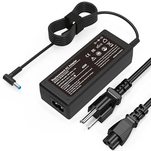 AYKLCZUU 45W Charger Compatible with HP Laptop Charger Blue Tip 4.5mm 741727-001 TPN-C125 HSTNN-LA40 HSTNN-DA40 854054-002 HSTNN-CA40 740015-002 740015-003 740015-004 15-f387wm 15-f272wm 15-f233wm