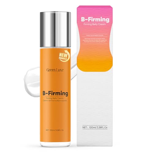 Green Luxe Belly Firming Cream – Become Flat Skin Tightening Cream for Body: Lift & Tone Tummy, Thighs, Booty & Arms – Stretch Mark & Cellulite Sculpting Lotion for Women – 3.38 Fl Oz