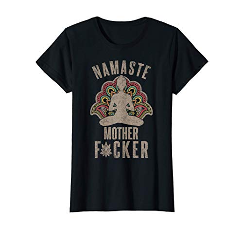 Mujer Funny Yoga Clothes Namaste Mother Fvcker Lotus Meditation Camiseta