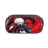 Anime Ken Kaneki Pencil Case, Suitable for School Office Pencil Case-21.5x10x5cm