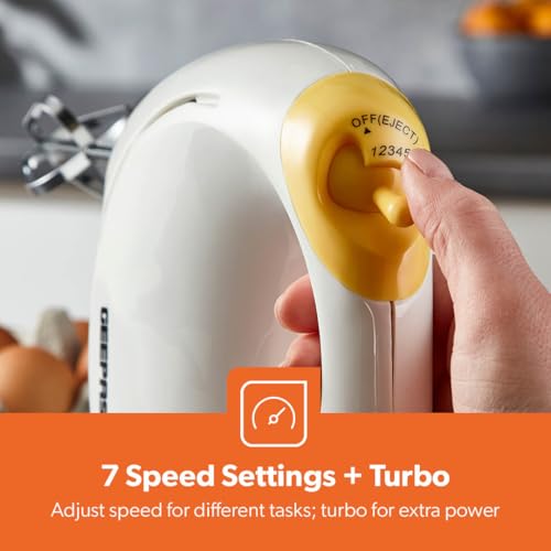 GEEPAS 150W Electric Hand Mixer Handheld Food Collection Cake Mixer White - Image 5