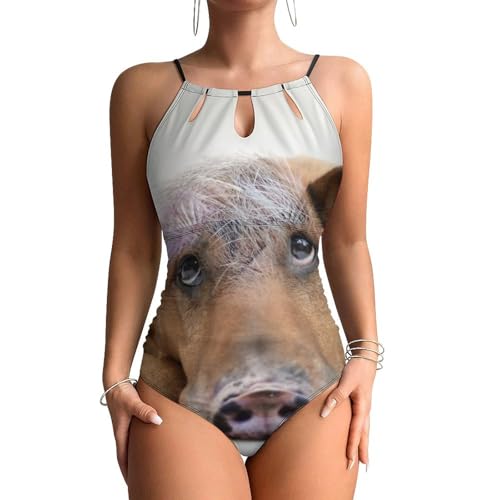Maillots de bain une pièce femme gainant Cochon De Neige pour un effet ventre plat à la plage