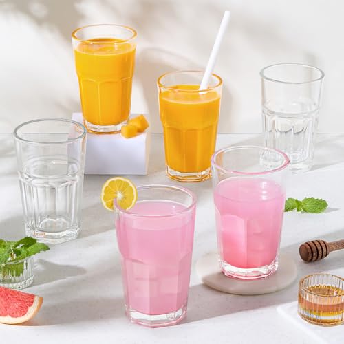 Borosil Eternal 305 ml Set of 6 pcs Transparent Drinking Glass |Borosilicate Glass Tumblers for Water, Cold Drinks, Juice| Microwave & Dishwasher Safe | for Daily use & Gifting