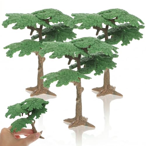 DOITOOL 3Pcs Fake Trees Model Cypress Miniature Artificial Tree Train Miniature Scenery Architecture Trees Railroad Diorama Tree Fake Plants for DIY Scenery Landscape Dollhouse