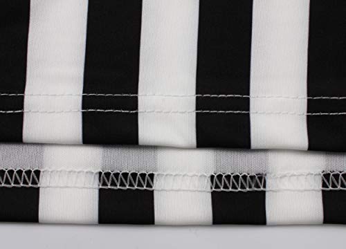 Perzeal Women's Sexy Spaghetti Strap Stripe Jumpsuits Casual Wide Leg Long Pants Rompers Sleeveless Ladies Outfits (X-Large, Black Strip) #TOP6