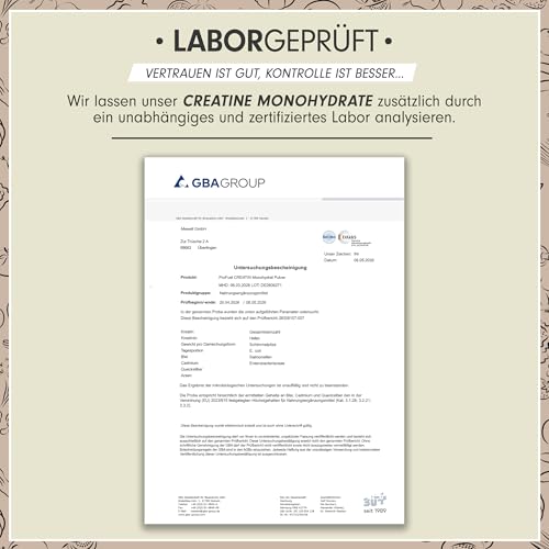Creatin Monohydrat Pulver 500g - Kreatin Monohydrat in mikronisierter Qualität - Creatine-Monohydrate mit 3000 mg Kreatin pro Tag… – Ansicht 5
