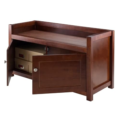Winsome Wood Charleston Bench, Walnut #TOP5