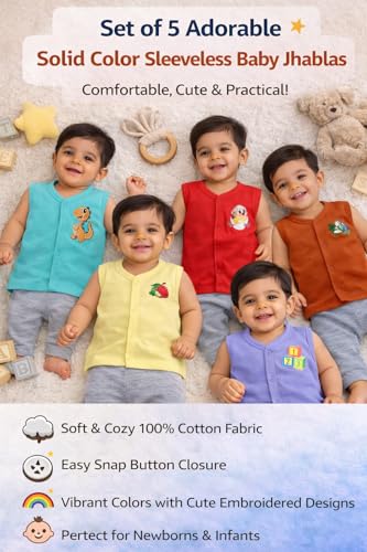 Image of Tinchuk Baby Boy's & Baby Girl's Printed T-Shirt /Jhabla /Nightsuits with Assorted Prints- Multi-Pack