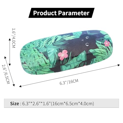 Image of PERFECTSIGHT Hard Shell Eyeglasses Case, PU Leather Protective Glasses Case, Cute Eyeglass Case for Women Men Girls