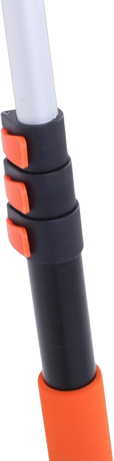 ASHATA Solar Panel Window Brush and Pole, 12FT Extendable with Telescoping Pole Water Fed Window Cleaner Tool, for Roof RV Gutter Boat Deck