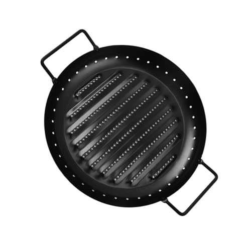 HOLIDYOYO Piastra Per Barbecue Antiaderente Padella Per Barbecue Portatile Piastra Da Forno in Acciaio Resistente e Facile Da Pulire