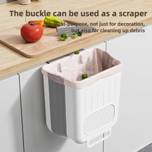 Caneca de basura plegable de pared para cocina blanca miniatura 6