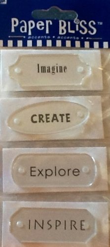 Paper Bliss Accents: Accent Placards, Labels, Double Sided, Imagine, Create, Explore, & Inspire