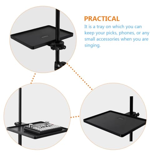Plateau porte-microphone Alasum noir réglable pour rack de micro - 6