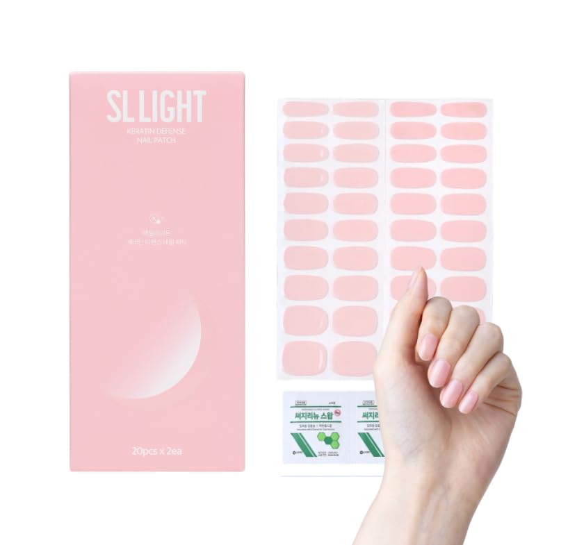 Keratin Defense Nail Patches | Cracked Nail Repair Patches for Split & Peeling Nails | Keratin Nail Treatment for Gel Manicure Damage Recovery | Strengthening Wrap | K-Beauty | 20pcs x 2 Packs