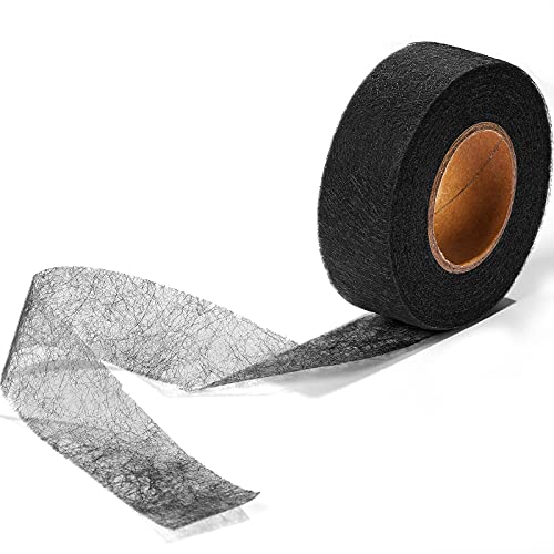Outus Iron On Hem Tape Fabric Fusing Hemming Tape Wonder Web Adhesive Hem Tape For Pants Each 27 Yards, 2 Pack (Black, 1 Inch) #TOP3