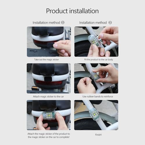 Intermitentes para vehículos impermeables con control remoto anticolisión 5