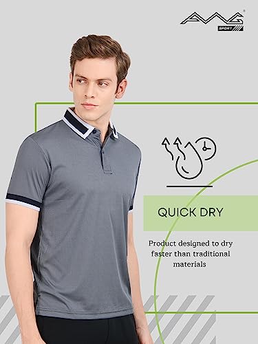 Image of AWG ALL WEATHER GEAR Golfito Polo Tshirt for Men. Lightweight and Breathable Fabric Micro Poly Fabric (Ideal for All Occasions)