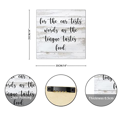 Plaque murale en bois décoration maison inscription classique 35,6 cm - 3