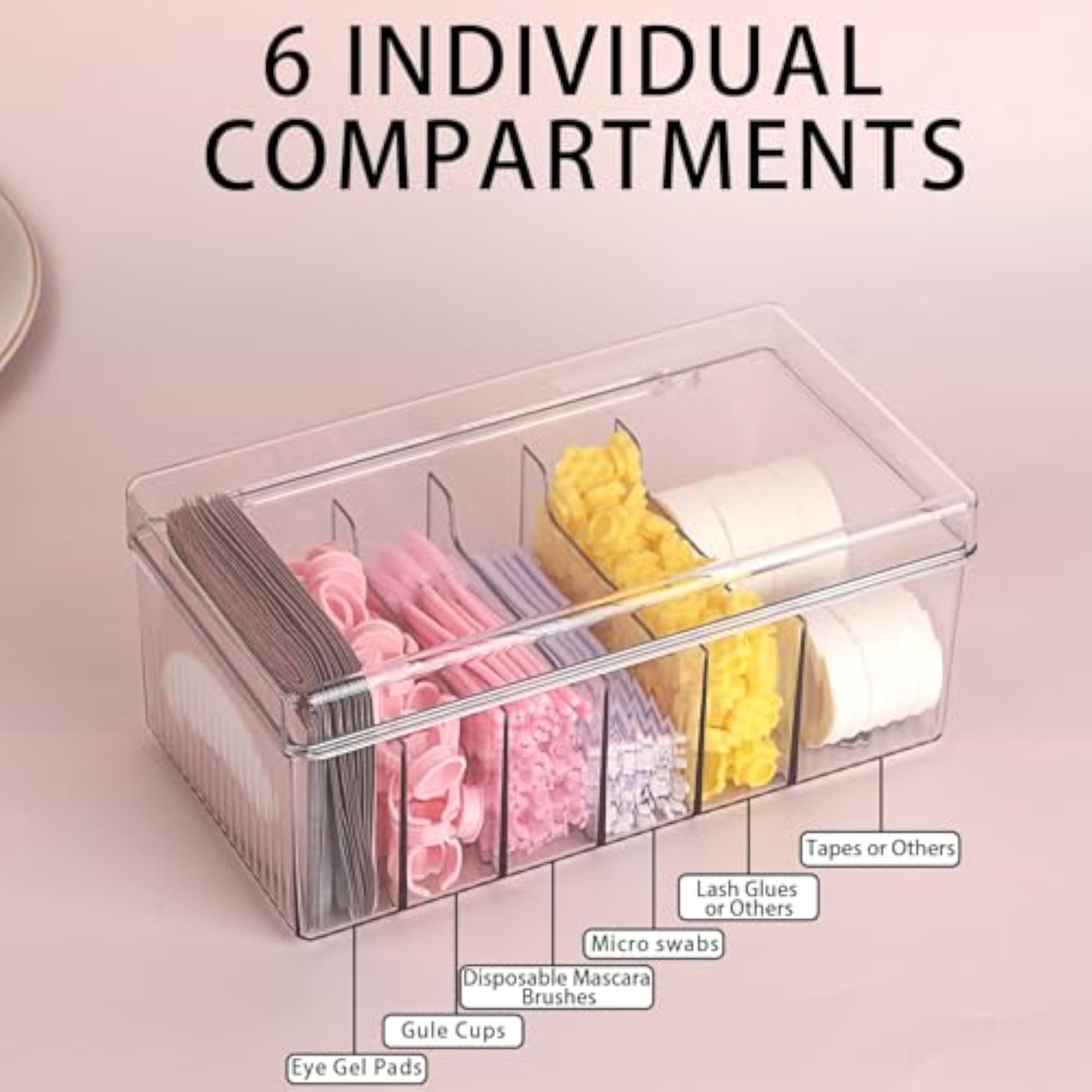 Lash Cart Organizer For Lash Techs, Acrylic Storage Box