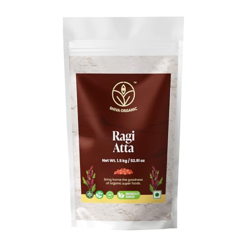 Image of Shiva Organic Ragi Atta 1.5 kg | Finger Millet Flour - High Protein, Gluten Free, & Diabetic Friendly