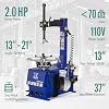 XK Single 2.0 Horsepower Tire Changer Wheel Changers Machine 580 with New Double Foot Pedal 110V with 12 Month Parts Replacement