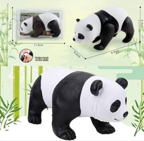 Image of Wind Up Panda Toy for Kids Running Panda Wind-Up Crawling Animal Toy, Floating Bath Toy, Cute Shelf Decor, Durable Non-Toxic Plastic, Black & White, 9.8 cm, (Pandaa Crawling)
