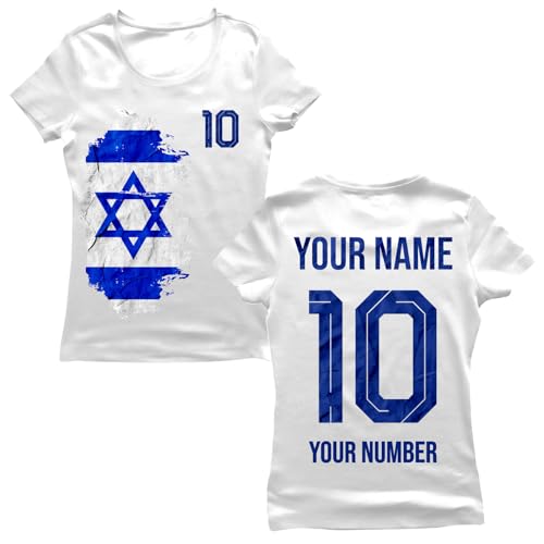 T-Shirt Foot Israël Femme Personnalisé Coton Haut Supporter 2026