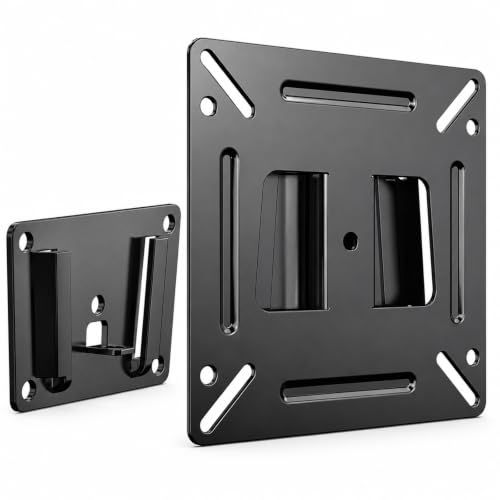 RV TV Mount Monitor Wall Mount Camper 14-24 Inch LED LCD Low Profile Flat Curved Screen TV or Computer, Small Fixed Monitor Bracket with Screw