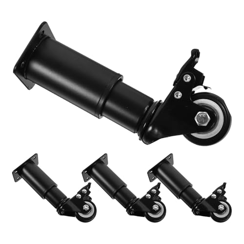 GETAJGHSD 4個 調節可能な属製家具脚 キャスター付き転ホイール 高耐久テーブル キャビネット ソファ脚 可能 家具移動に便利な