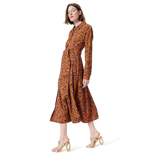 DEE OCLEPPO Women's Ava Pleated Button Front Shirt Dress Standard2