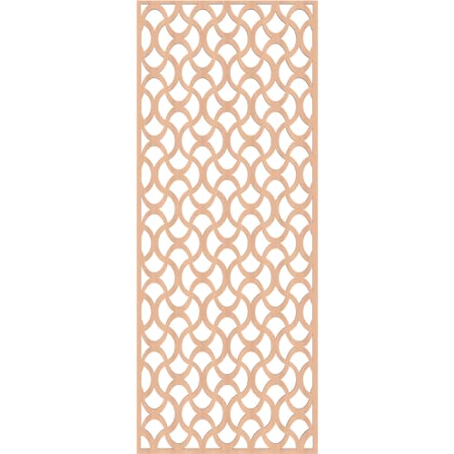 Image of 29 3 /8 inchW x 74 3 /8 inchH x 3 /8 inchT Resort Decorative Fretwork Wood Wall Panels, Alder