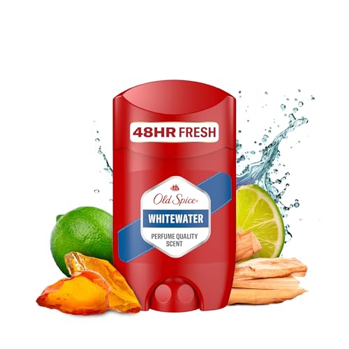 Old Spice Desodorante en barra Deep Sea sin aluminio para hombre, fragancia de larga duración, 50 ml