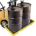 Spill Containment Pallet, 11 Gal Leak-Proof Platform for 1 Drum, HDPE Yellow & Black Secondary Containment with Removable Cover & Drain Plug for Garage, Kitchen & Industrial Storage (51 * 27 * 6.3in)
