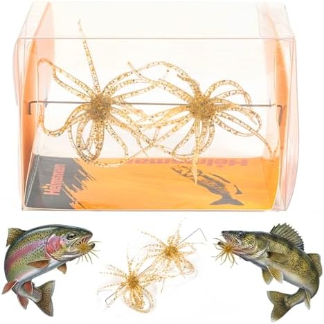 WATNTOW 2PCS Sea Urchin Fishing Lures, Soft Plastic Bass Fishing Bait, Lure Bait for Black Pits, Artificial Creature Urchin Baits Lures for Bass, Freshwater & Saltwater