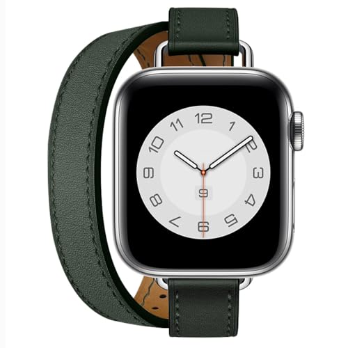 2505 Apple Watch エルメス　ヴェールルソー　グリーン　二重 2505 Apple Watch エルメスヴェールルソーグリーン二重