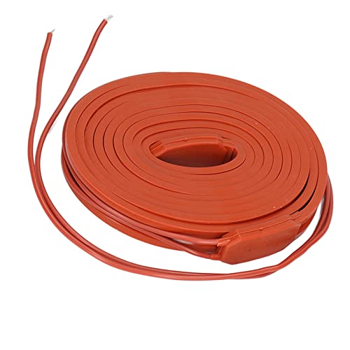 Yuecoom 15 x 2000mm/0.59 x 78.74in Silikon-Heizband, wasserdichte Flexible Heizung Anti Frost Gummi Heizkabel Für Luftkompressor 220V AC 150W