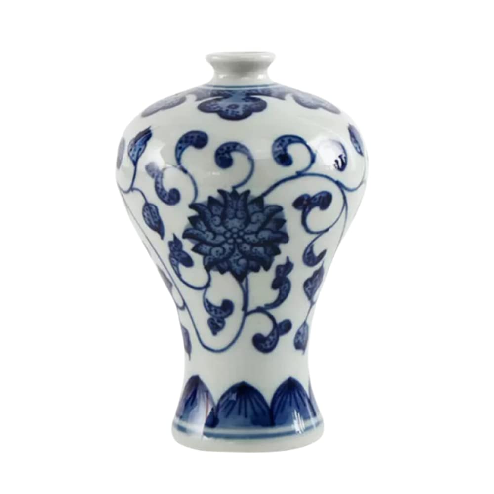 Vase en porcelaine bleu et blanc ornement idéal pour cadeau