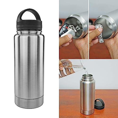 GMBYLBY Stainless Steel Safe Water Bottle Stash Box Safe Hidden Storage Box Vacuum Keep Cold And Warm Portable Storage Device