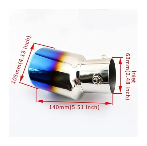 Silenciador de escape para Honda Jazz 2014-2019 de acero inoxidable 2