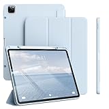 Parte trasera de TPU suave: el interior de TPU flexible ofrece una protección completa para tu iPad contra arañazos y golpes y al mismo tiempo facilita la colocación y extracción. La cubierta delantera y trasera de poliuretano de alta calidad se siente sedosa. Perfil delgado que proporciona un agarre cómodo.
