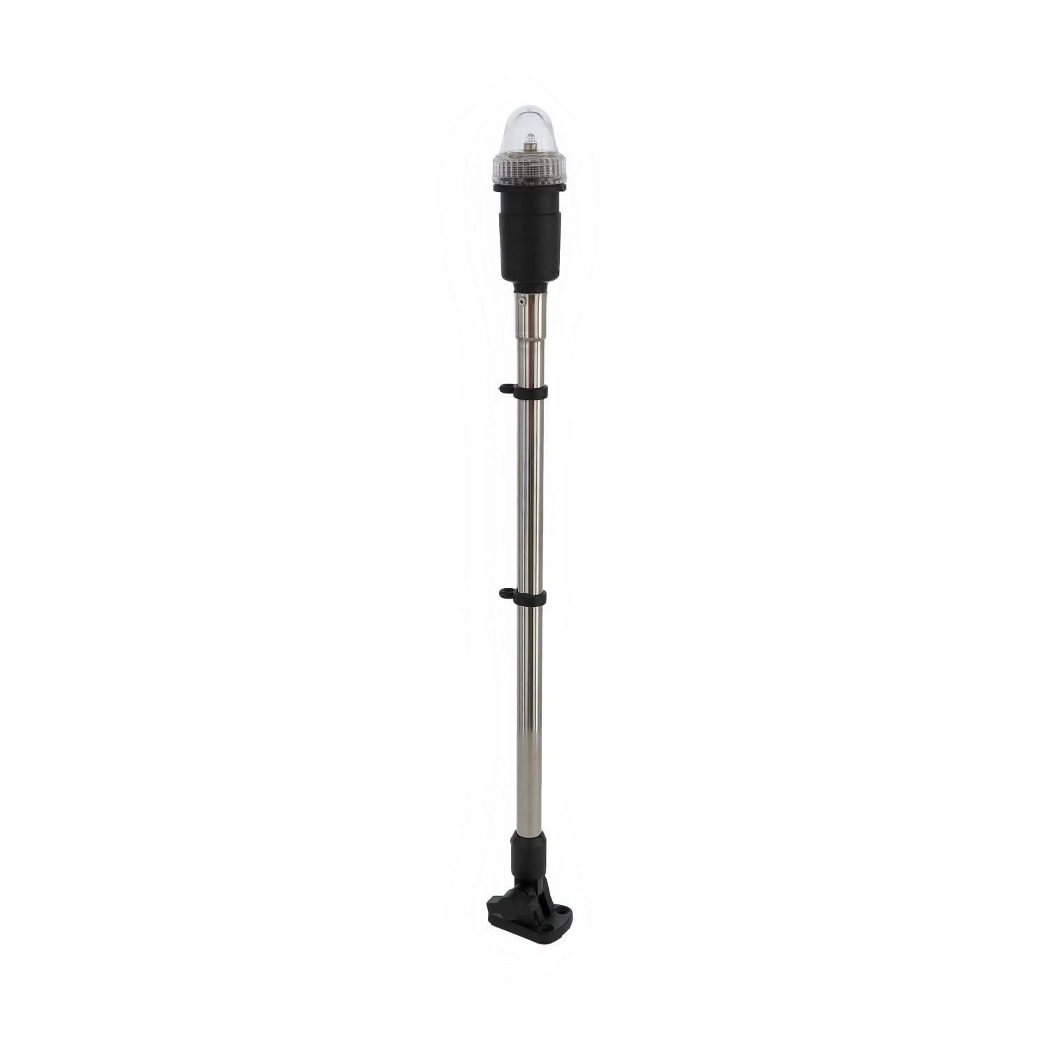 wellenshop Ankerlicht 360° mit Mast, Edelstahl Rundumlicht mit 